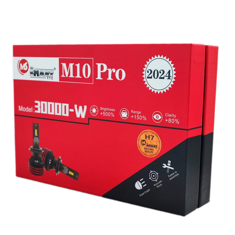 هدلایت لامپ خودرو اسمارت مدل M10 PRO پایه H4 بسته دو عددی