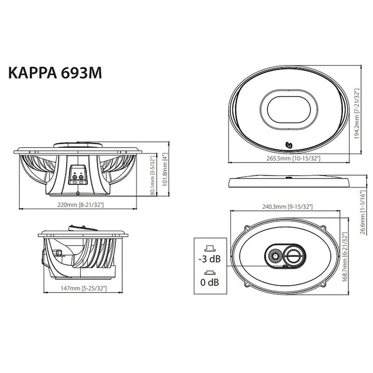 اسپیکر خودرو اینفینیتی مدل Kappa 693M بسته دو عددی